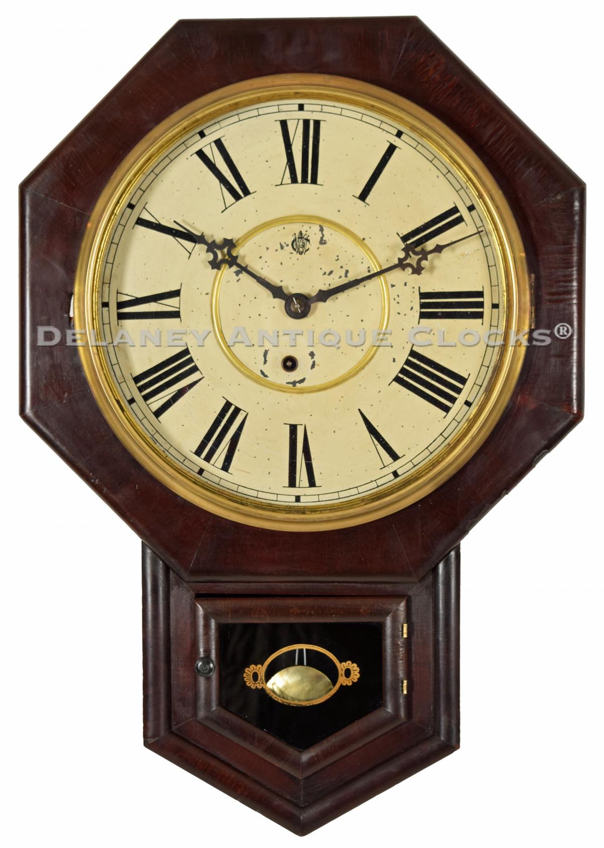 Waterbury Clock Co Of Waterbury Connecticut School Clock 221105 Delaney Antique Clocks 5972